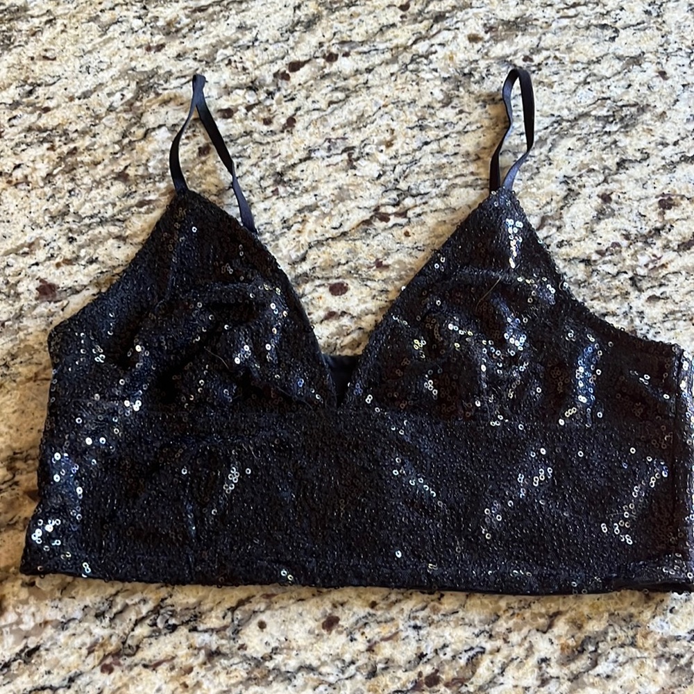Sequin top.